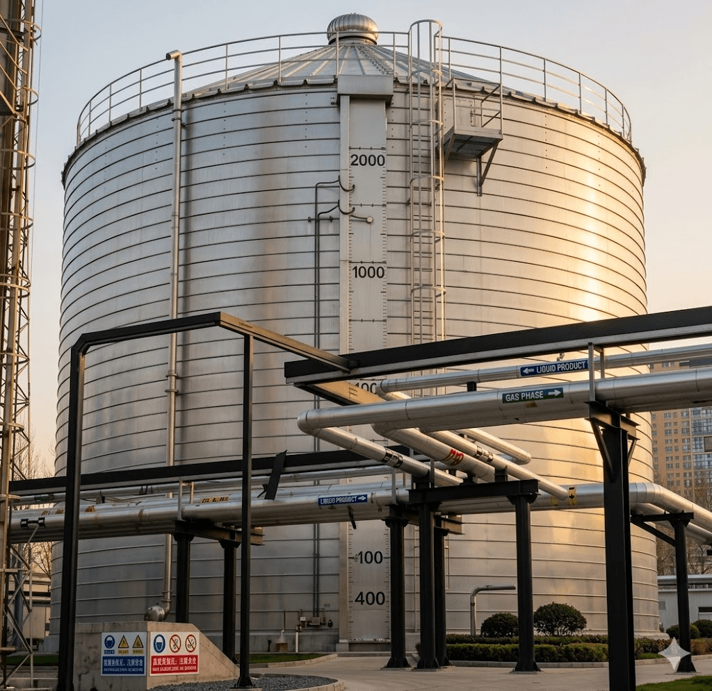 外钢内膜气体储柜