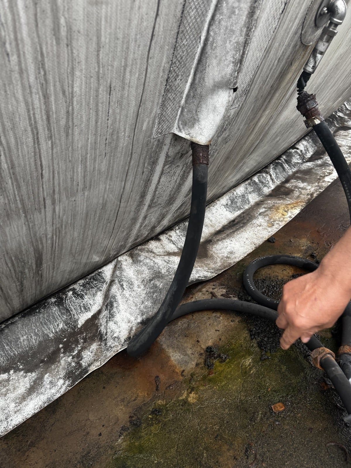 Legacy hose and sensor penetrations through the membrane