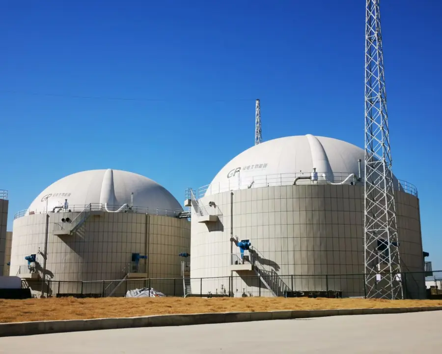 杭州天子岭餐余项目沼气气柜