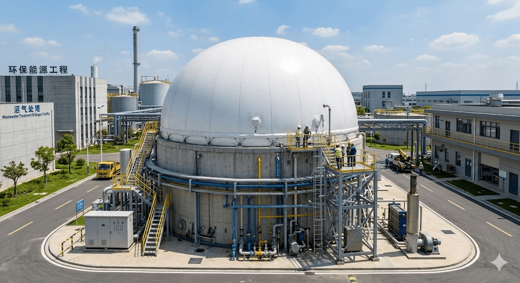 双膜气柜 2D 工程示意图